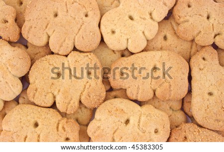 Close view of animal crackers