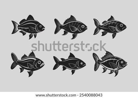  Fish Illustration | Cartoon, Clipart, and Line Art Design Adorable fish illustration, ideal for cartoons, clipart, and creative design projects