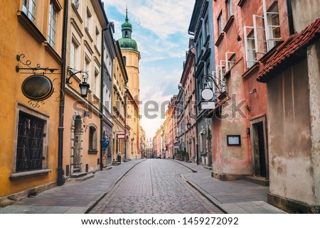 Similar – Image, Stock Photo old town Town Downtown