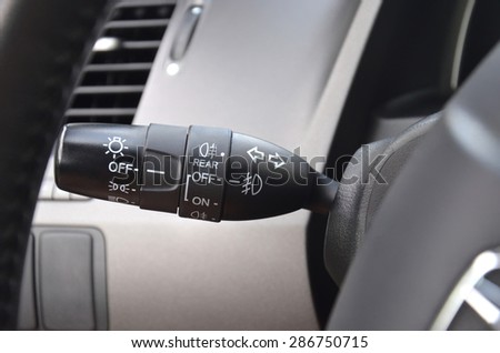 Car lighting control understeering switch