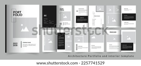 Portfolio template design or architecture portfolio template	