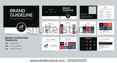 Brand Guidelines template or Brand manual template design