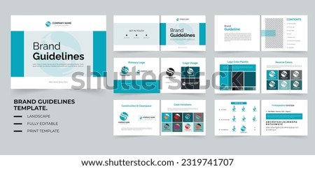Brand Guidelines Identity template or brand manual layout design