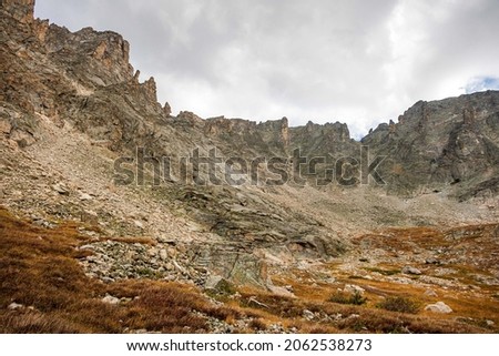 Similar – Foto Bild hohe felsige Berge des Kaukasus in Georgien