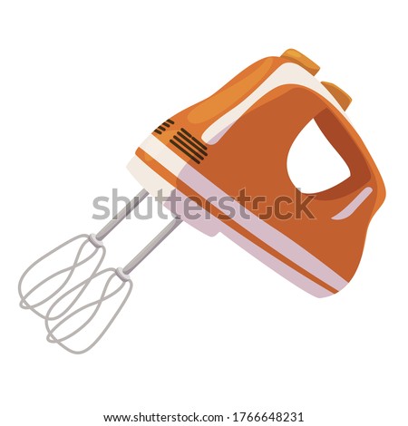 Mixer icon, kitchen appliance for mixing foods. Household equipment. Vector mixer cartoon illustration isolated on white background