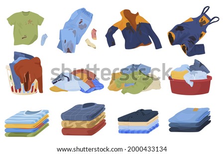 Similar – Image, Stock Photo Shirt Pile T-shirts Shirts