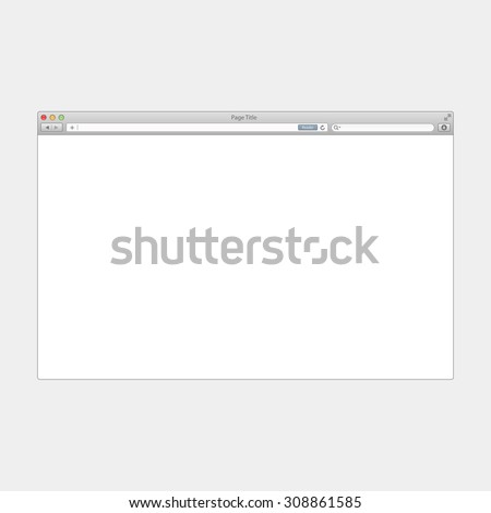 Open web browser window vector illustration. Template of empty, clean windows internet browser on an isolated background.