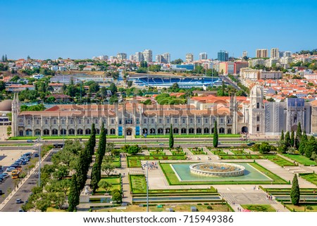 Similar – Foto Bild Panorama mit dem Jeronimos-Kloster in Lissabon