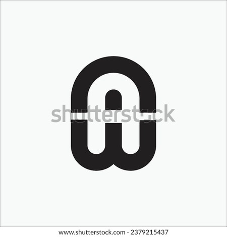 Creative AW or WA initial monogram elegant modern brand unique logo design