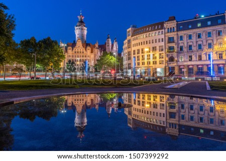 Similar – Image, Stock Photo New City Hall Leipzig