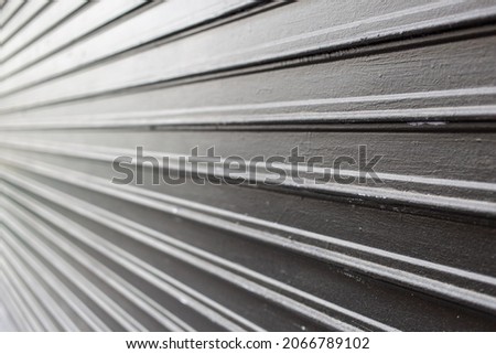 metalic blinds and garage doors from the streets of Paris, France Foto stock © 