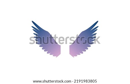 Illustration of two black wings on a white background.