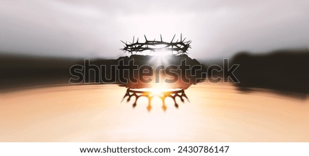 Similar – Image, Stock Photo Reflection of a church tower and houses in the water