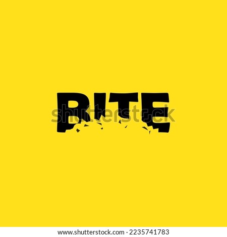 bite word logo, wordmark logo