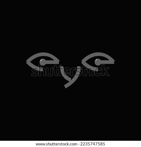 eye word logo, wordmark logo