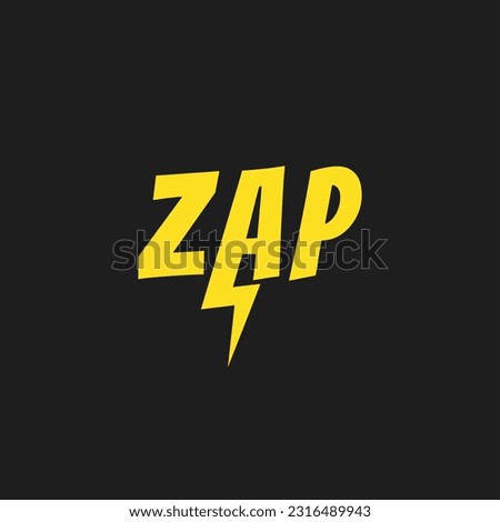 wordmark logo about zap, zap logo wordmark simple editable, vektor, wormark logo