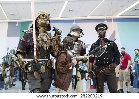 Steampunk cosplayers at the Star Wars Celebration in Anaheim, California, April 2015.