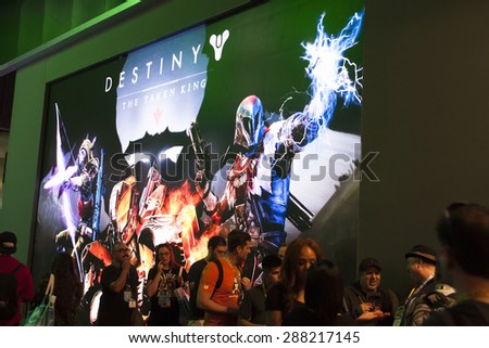 E3; The Electronic Entertainment Expo at the Los Angeles Convention Center, June 16, 2015. Los Angeles, California. The Destiny demo booth.