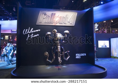E3; The Electronic Entertainment Expo at the Los Angeles Convention Center, June 16, 2015. Los Angeles, California. Fallout 4, Fallout Shelter Booth.