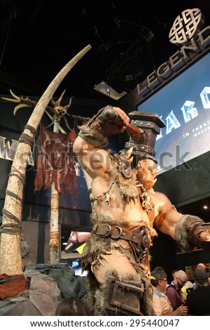 July 9, 2015: San Diego Comic Con, the annual pop culture and fandom convention in San Diego, California. Fantasy costume and character displays at the WETA Booth.