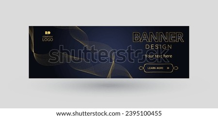 Golden and dark banner with CTA button: Lear more.
