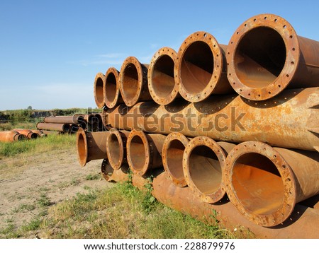 Old metal water pipe