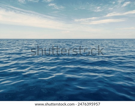 Image, Stock Photo blaues stilles Meer ozean