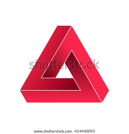 Abstract impossible triangle. Vector Illustrstion