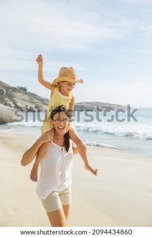 Similar – Image, Stock Photo Daughter looking to Mother