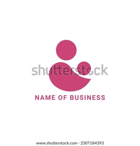 mother's day, mom and baby illustration, parent and child logo templet, breastfeeding mom, Free vector and premium design