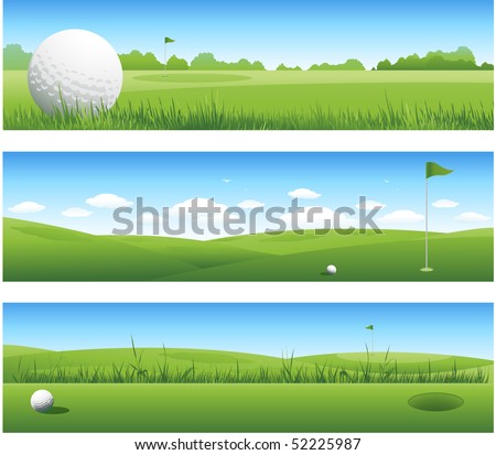 Three golf backgrounds