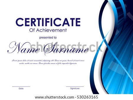 elegant blue certificate download free vector art stock graphics blue certificate border