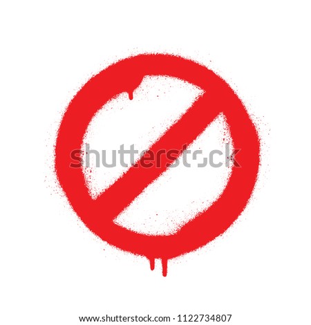 No Sign Empty Red Crossed Out Circle, Vector Illustration, Isolate On White Background Icon. EPS10