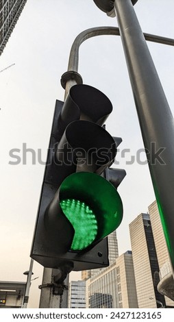 Similar – Image, Stock Photo bicycle traffic light Berlin shows red