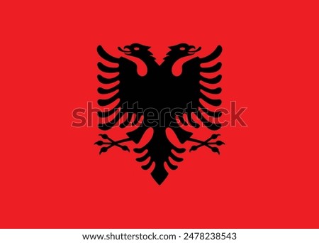 Flag of Albania - Vector illustration