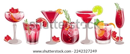 Similar – Image, Stock Photo Champagne cocktail with pomegranate