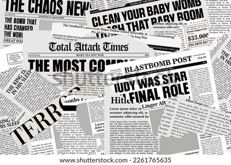 Newspaper background with torn paper style