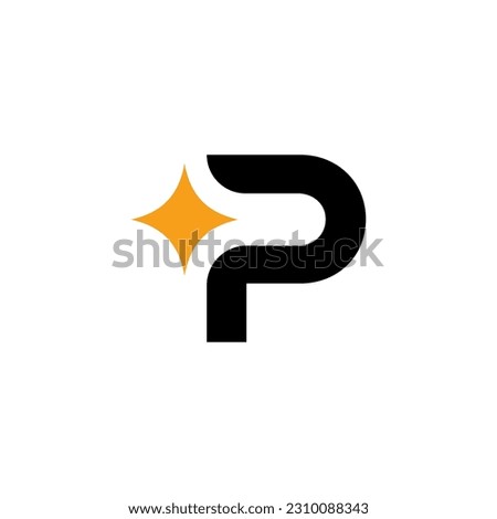 Letter P Star logo icon design. Creative template for company and business