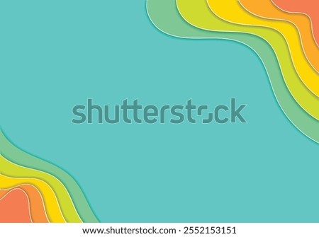 wave background with summer colors, vector file