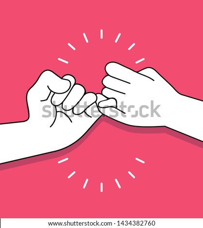hands making  promise vector concept