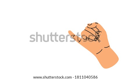 little finger making gesture of promise on white background