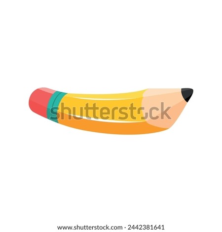 pencil Eraser Pen Flat Design 