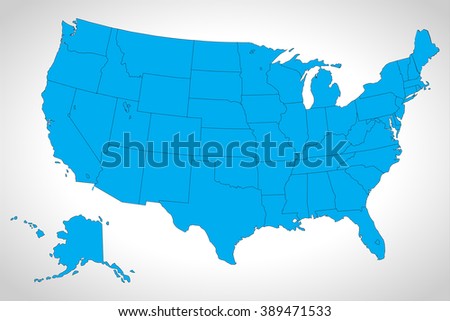 map united states vector sourcing usa with federal states, Source: Outline Map of the United States from er.jsc.nasa.gov 