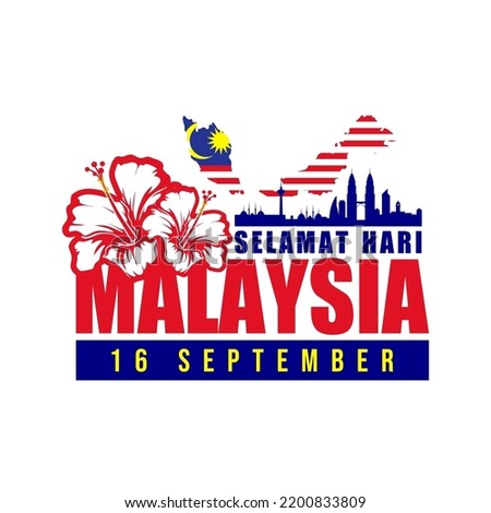 Happy Malaysia Day, September 16. vector illustration. Suitable for greeting card, poster and banner.