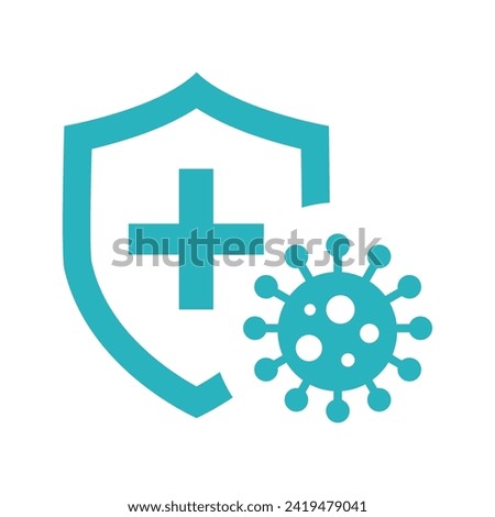 Kills 99.9% bacteria, germs and viruses . Antibacterial and antiviral defence, protection infection. Vector Illustration.	