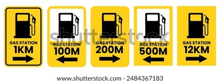 Gas pump station icons. Pump petrol symbols. Fuel gasoline station sign. Fuel pump logo. Vector illustration.