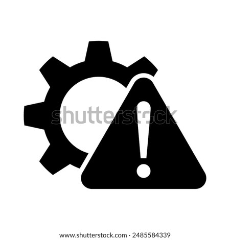 Process disruption. Set gears label and badges line black icon collections. Wheel cogwheel vector. Black template for vintage, patch, insignias, overlay. Vector illustration.