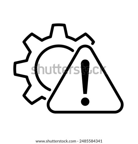 Process disruption. Set gears label and badges line black icon collections. Wheel cogwheel vector. Black template for vintage, patch, insignias, overlay. Vector illustration.