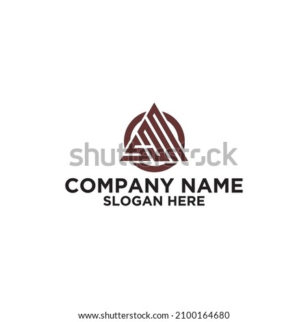 logo letter SCN, with a triangle design. abstract logo. modern template