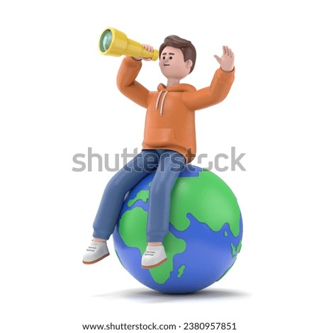 Similar – Image, Stock Photo Asian cosmonaut looking at camera in studio